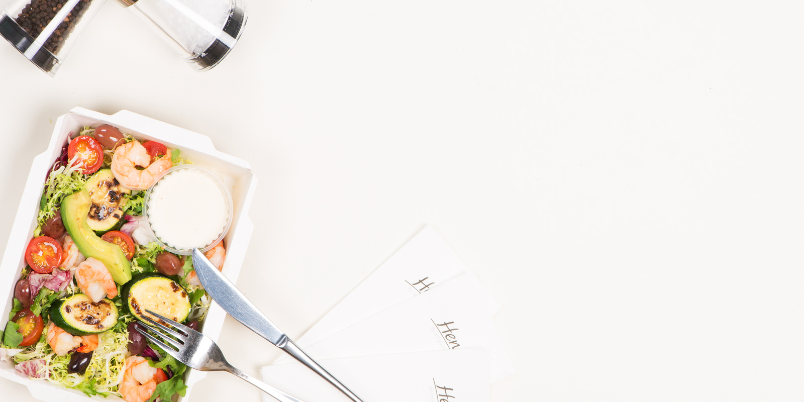 HENRY Salat mit Besteck und Servietten