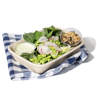 Supergreen Salad mit  Avocado, Gurke und Nori